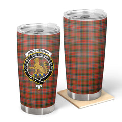 MacPherson Weathered Tartan Crest Tumbler