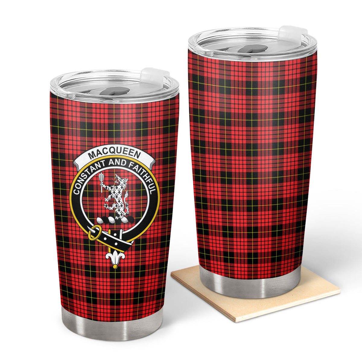 MacQueen Modern Tartan Crest Tumbler