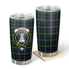 Malcolm (or MacCallum) Tartan Crest Tumbler