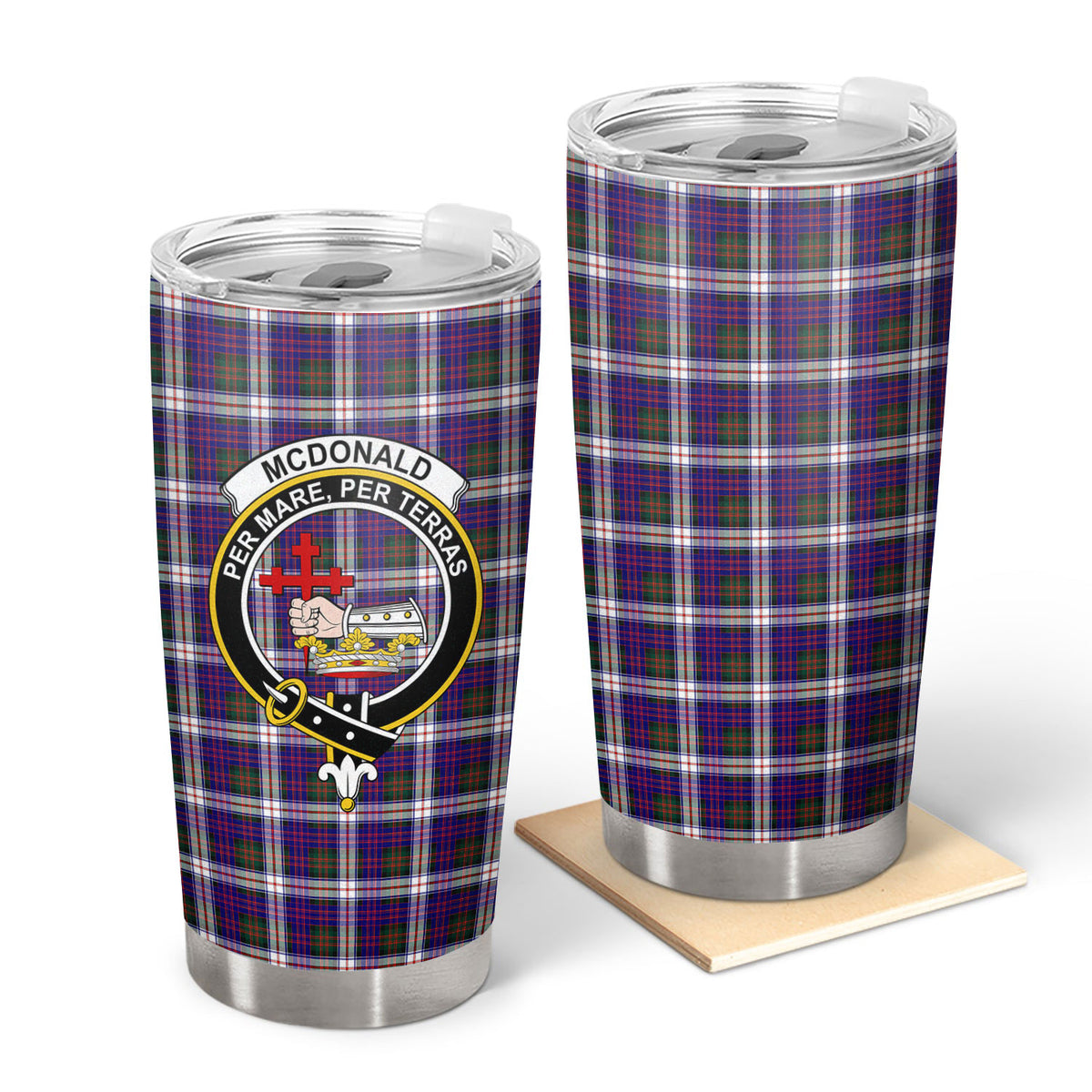 McDonald Dress Modern Tartan Crest Tumbler