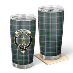 McDowell (MacDowell) Tartan Crest Tumbler