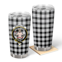 McFarlane Black _ White Tartan Crest Tumbler