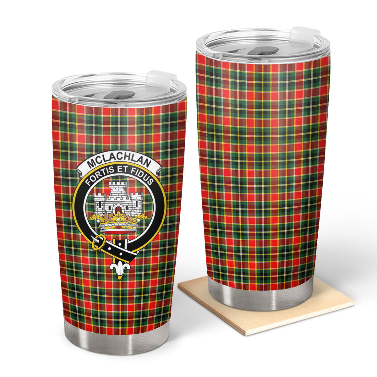 McLachlan Hunting Modern Tartan Crest Tumbler