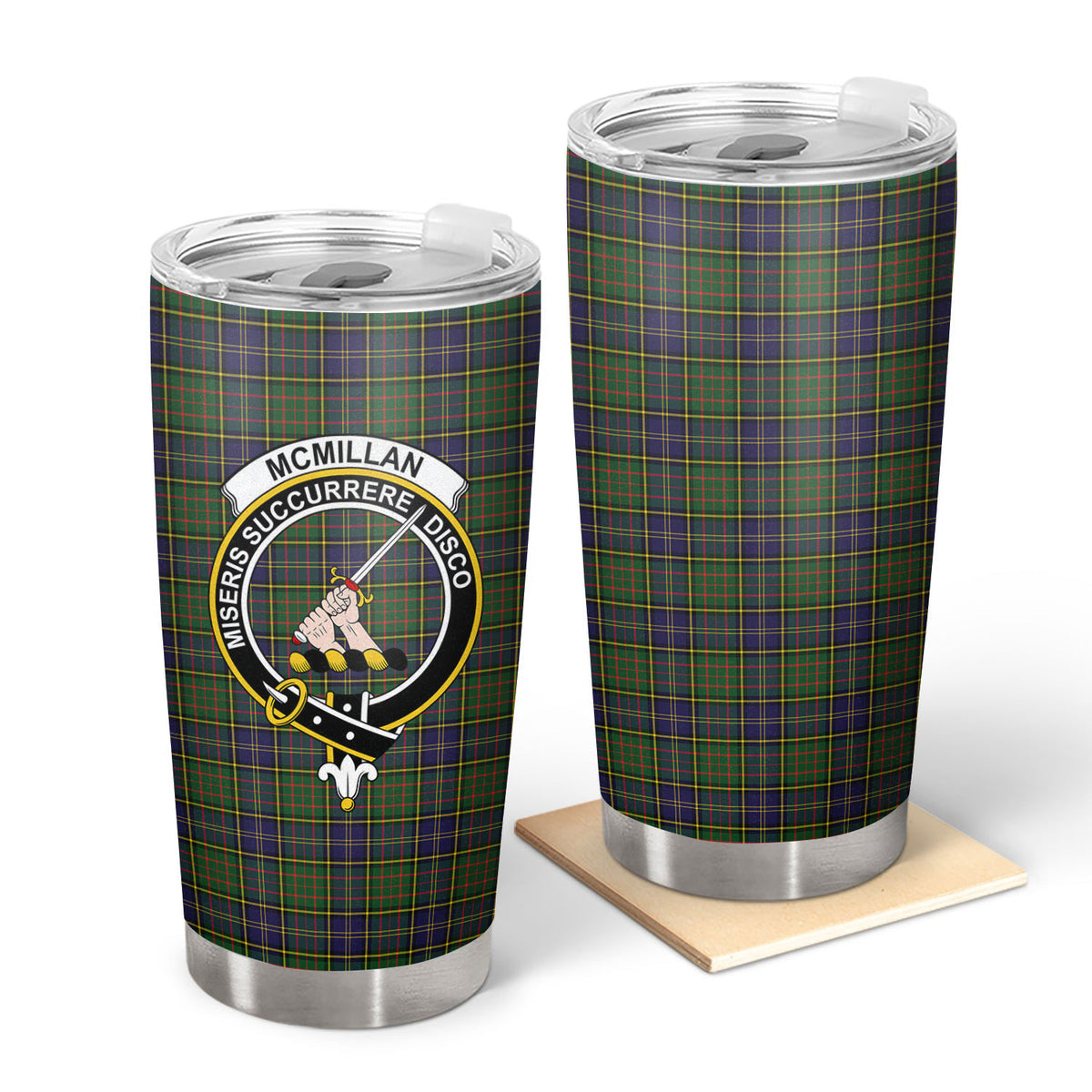 McMillan Hunting Modern Tartan Crest Tumbler