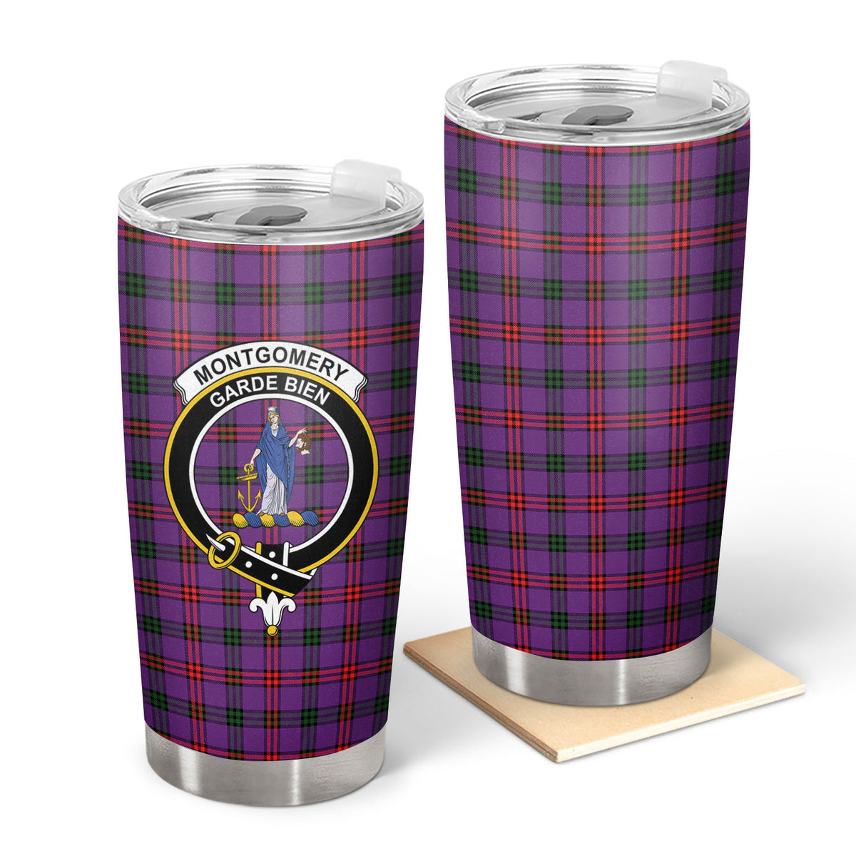 Montgomery Modern Tartan Crest Tumbler