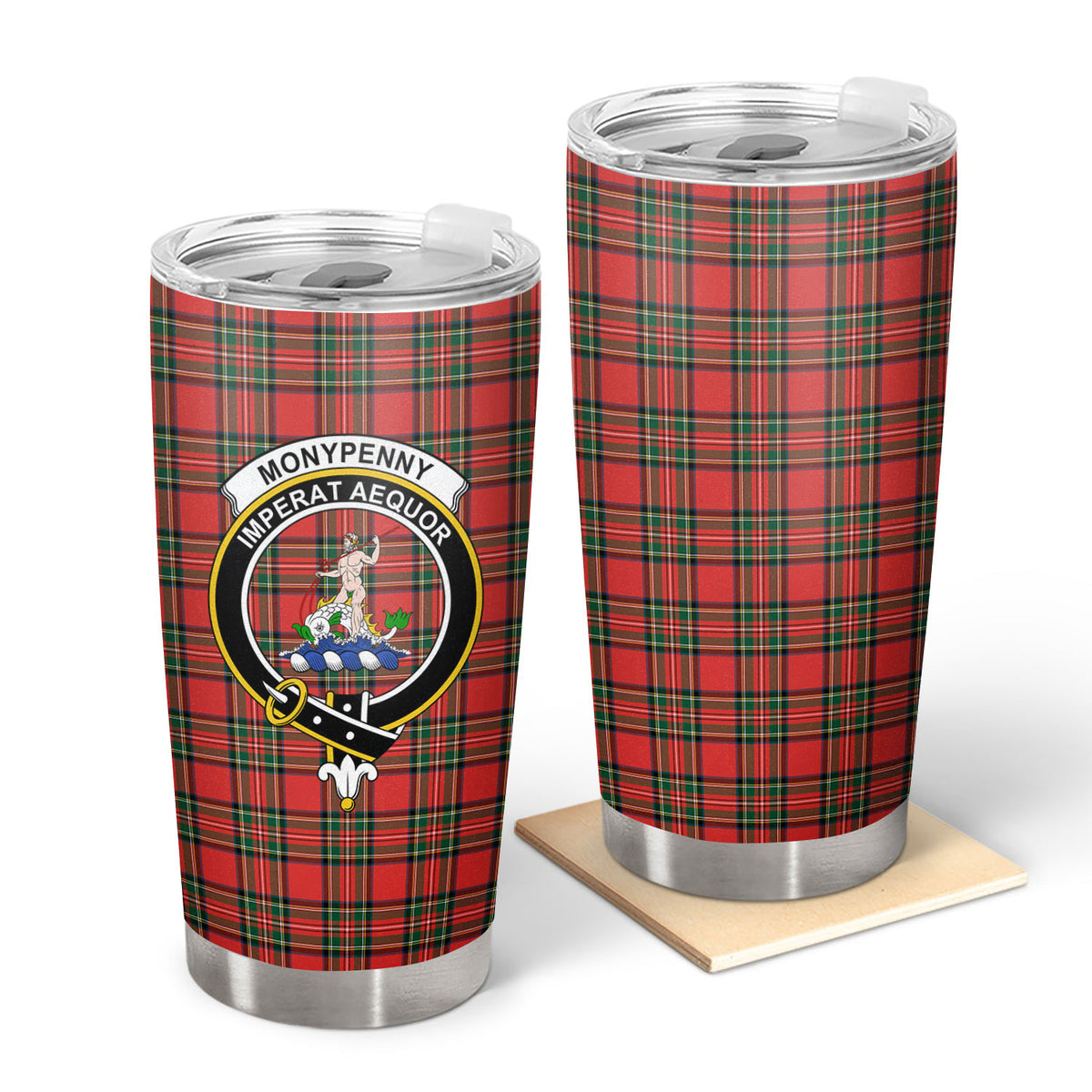 Monypenny Tartan Crest Tumbler