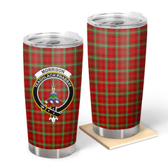 Morrison Red Modern Tartan Crest Tumbler