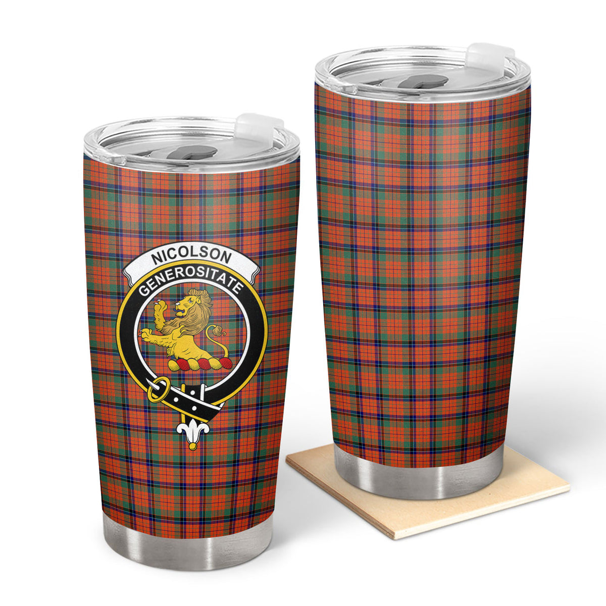 Nicolson Ancient Tartan Crest Tumbler