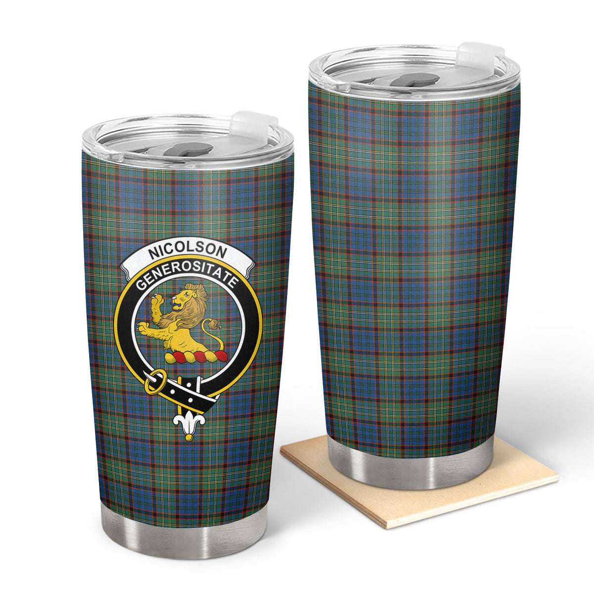 Nicolson Hunting Ancient Tartan Crest Tumbler