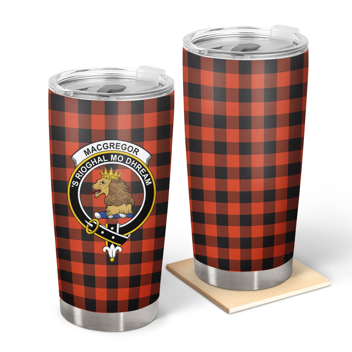 Rob Roy MacGregor Ancient Tartan Crest Tumbler