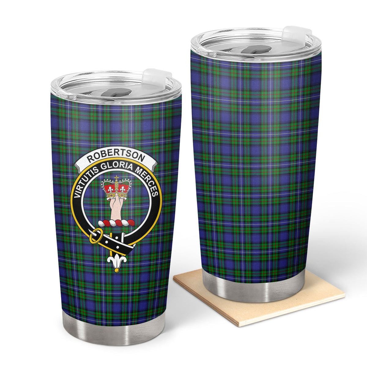 Robertson Hunting Modern Tartan Crest Tumbler