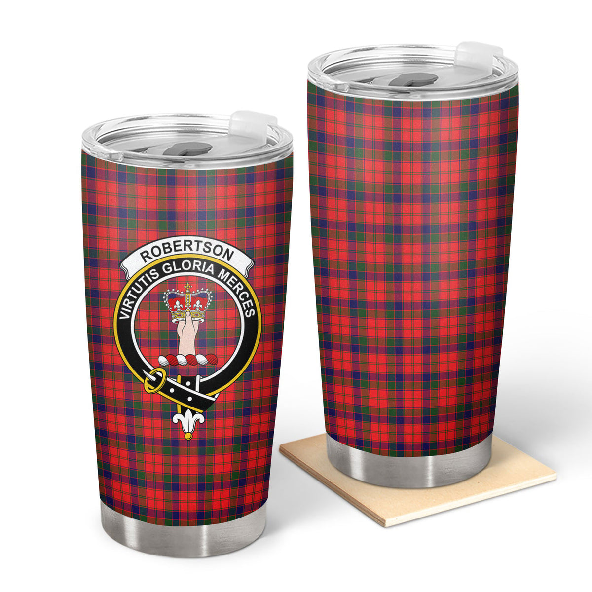 Robertson Modern Tartan Crest Tumbler