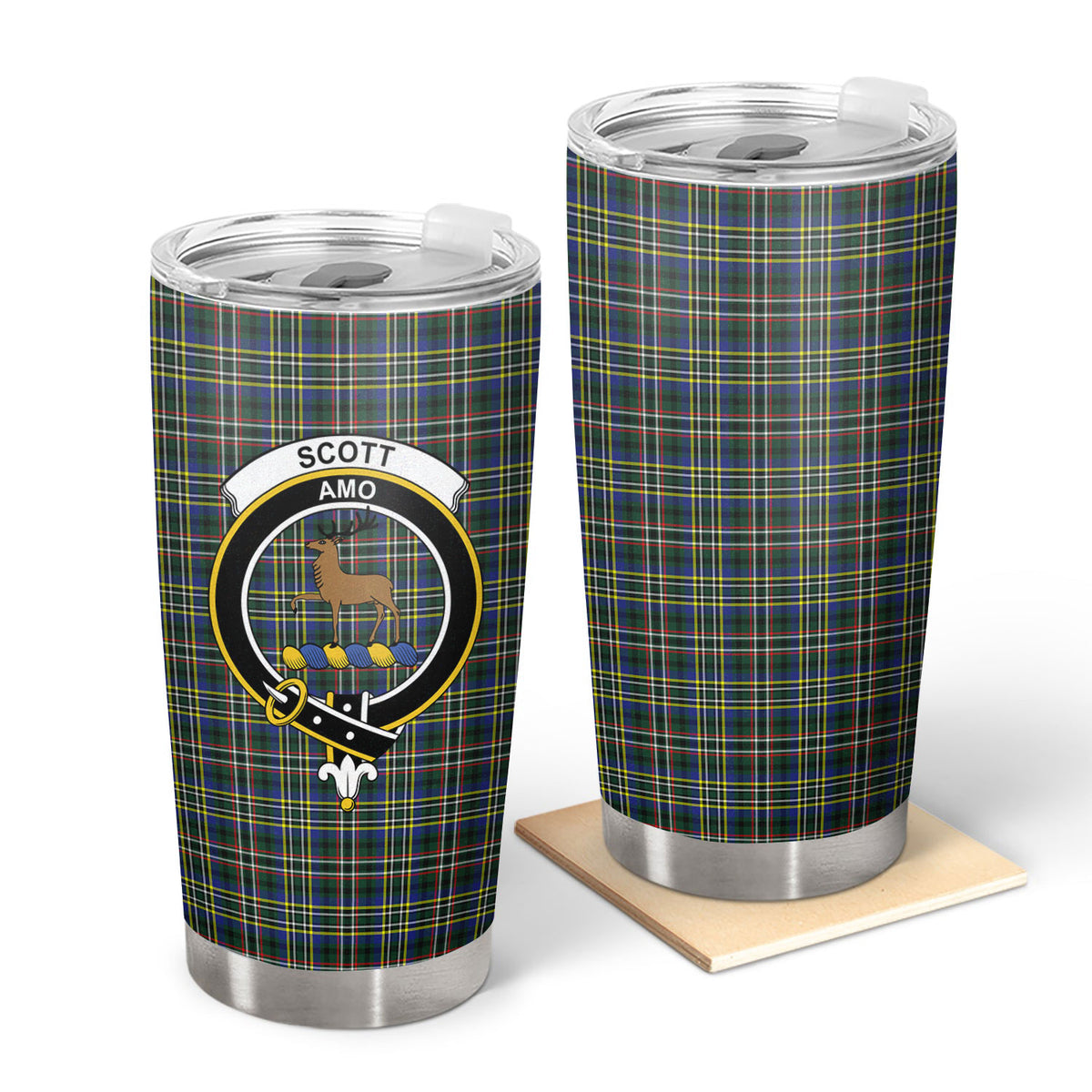 Scott Green Modern Tartan Crest Tumbler