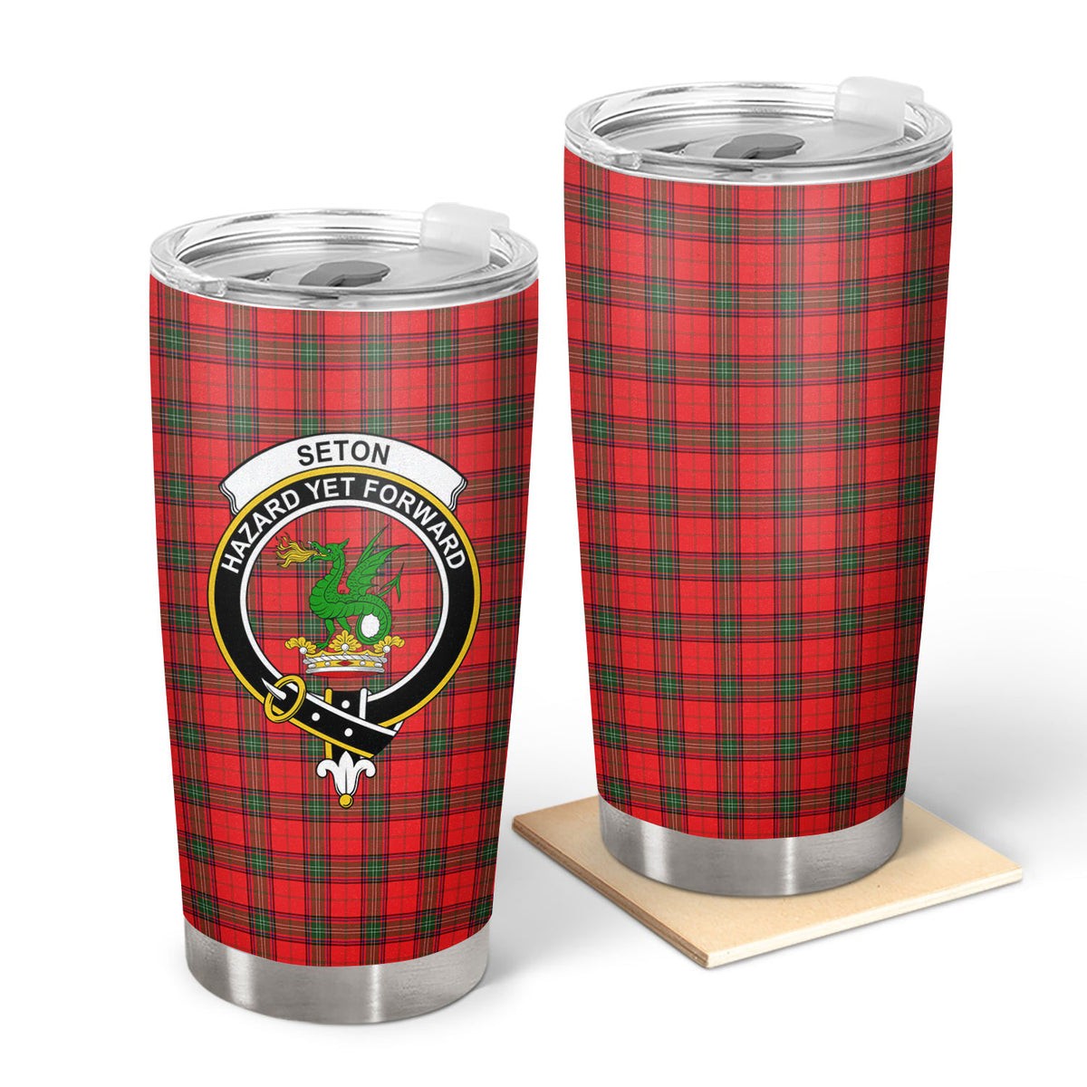 Seton Modern Tartan Crest Tumbler