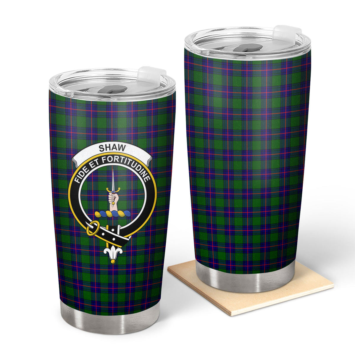 Shaw Modern Tartan Crest Tumbler