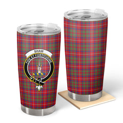 Shaw Red Modern Tartan Crest Tumbler