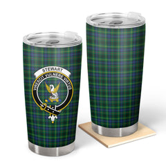 Stewart Hunting Modern Tartan Crest Tumbler