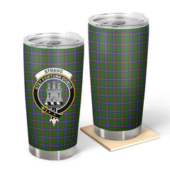 Strang (or Strange) Tartan Crest Tumbler