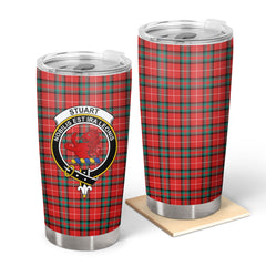 Stuart of Bute Tartan Crest Tumbler