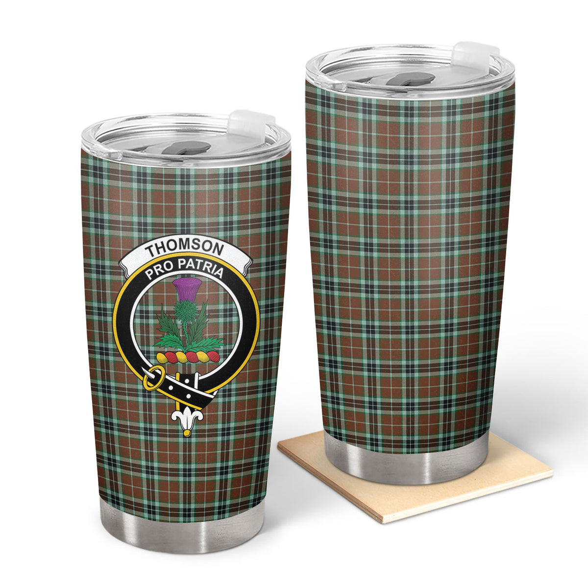 Thomson Hunting Modern Tartan Crest Tumbler