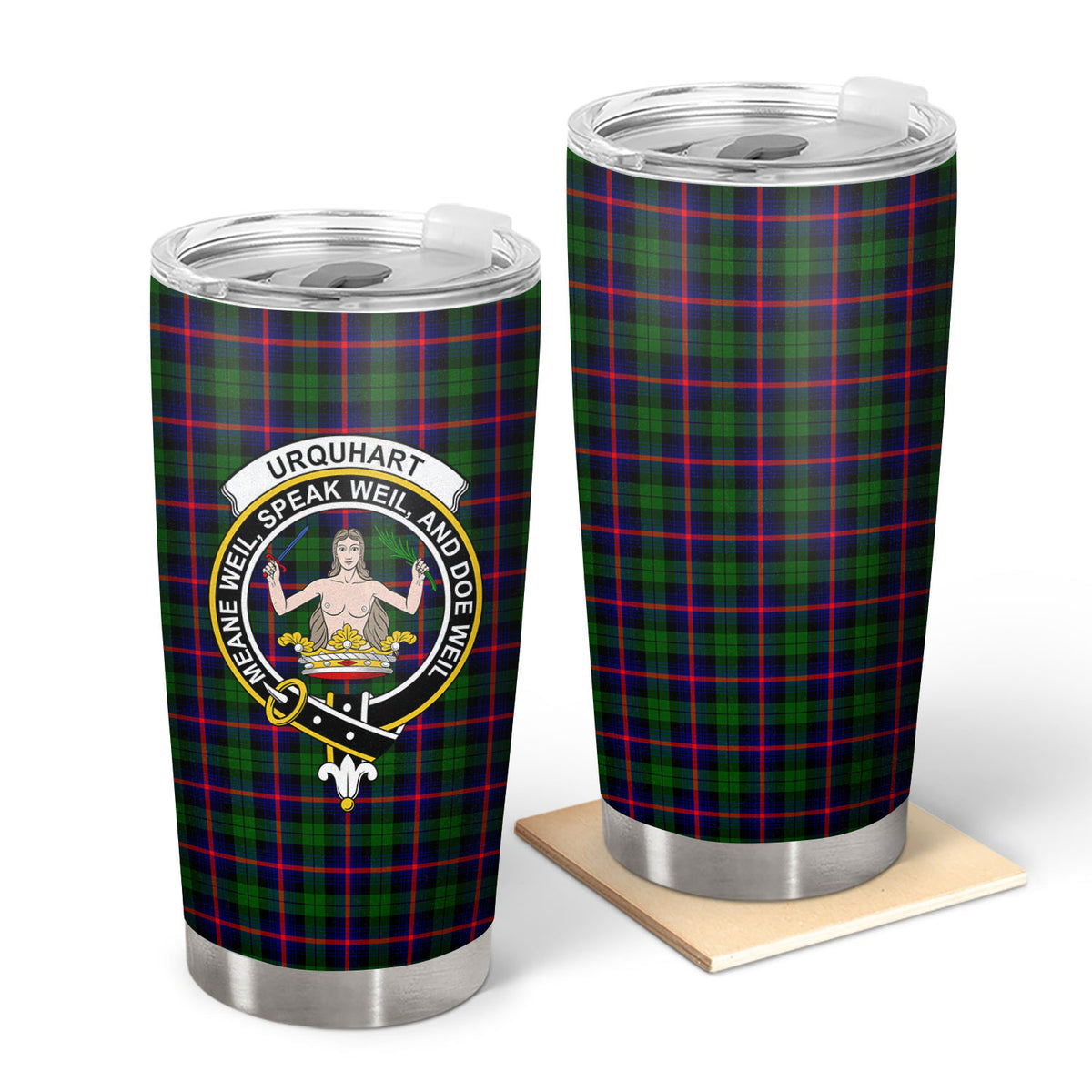 Urquhart Modern Tartan Crest Tumbler