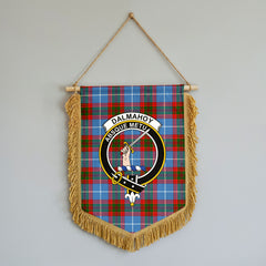 Dalmahoy Tartan Crest Wall Hanging Banner - Wood Pole