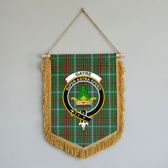 Gayre Tartan Crest Wall Hanging Banner - Wood Pole