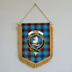 Home Ancient Tartan Crest Wall Hanging Banner - Wood Pole