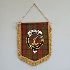 Lumsden Tartan Crest Wall Hanging Banner - Wood Pole