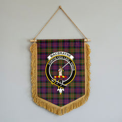 MacBrayne Tartan Crest Wall Hanging Banner - Wood Pole