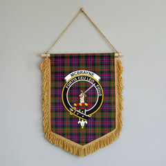 McBrayne Tartan Crest Wall Hanging Banner - Wood Pole