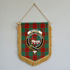 McCook Tartan Crest Wall Hanging Banner - Wood Pole