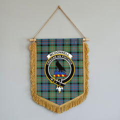 McDonnell of Glengarry Ancient Tartan Crest Wall Hanging Banner - Wood Pole