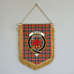 McDuff Ancient Tartan Crest Wall Hanging Banner - Wood Pole