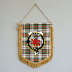 McDuff Dress Ancient Tartan Crest Wall Hanging Banner - Wood Pole