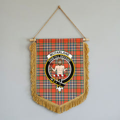 McFarlane Ancient Tartan Crest Wall Hanging Banner - Wood Pole