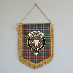 McFarlane Hunting Modern Tartan Crest Wall Hanging Banner - Wood Pole