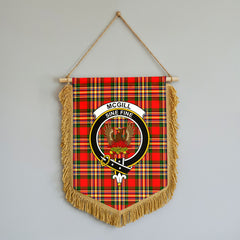 McGill Modern Tartan Crest Wall Hanging Banner - Wood Pole