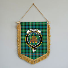 McKenzie Ancient Tartan Crest Wall Hanging Banner - Wood Pole