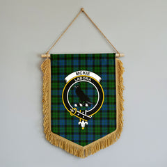 McKie Tartan Crest Wall Hanging Banner - Wood Pole