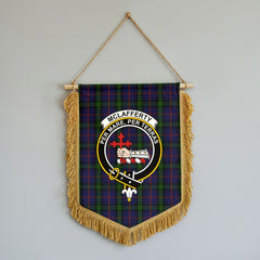McLafferty Tartan Crest Wall Hanging Banner - Wood Pole