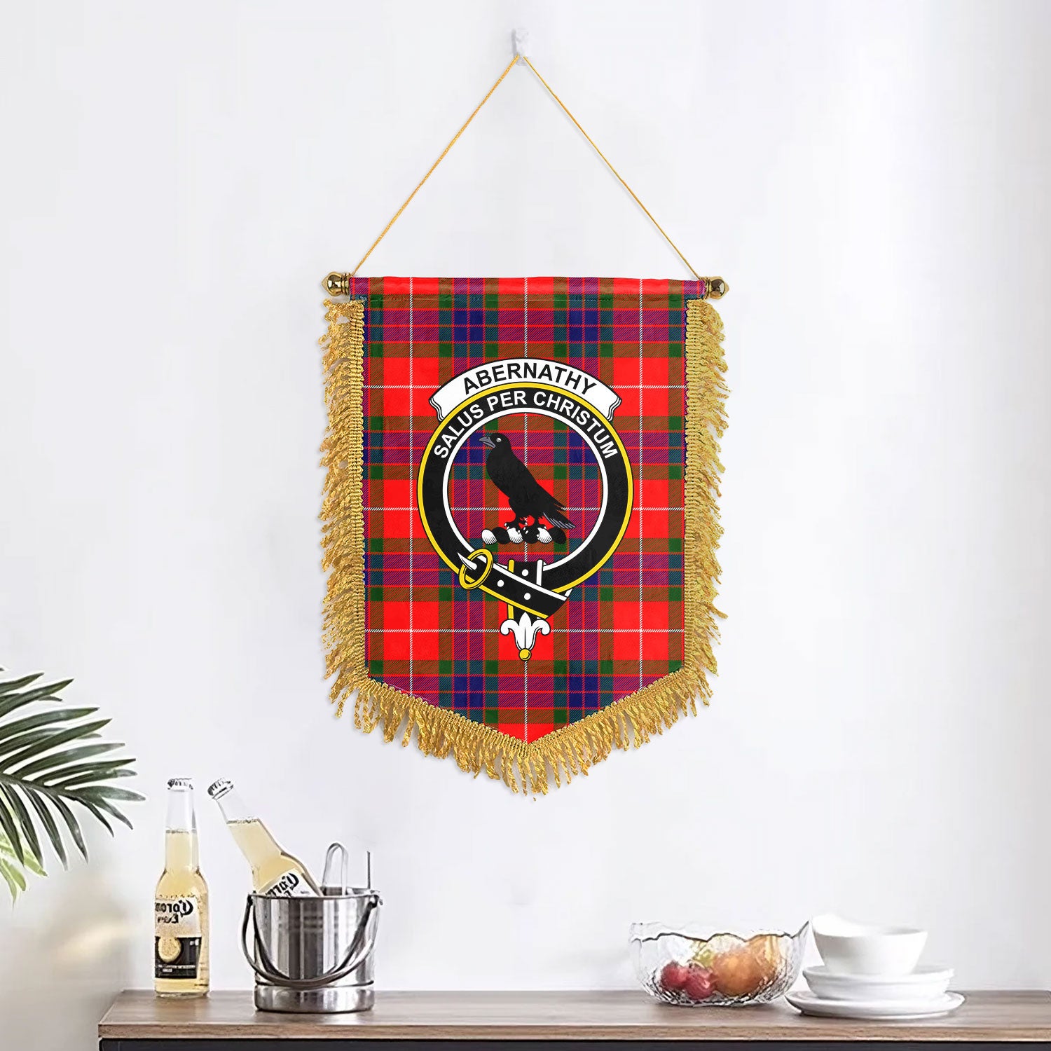 Abernathy Tartan Crest Wall Hanging Banner