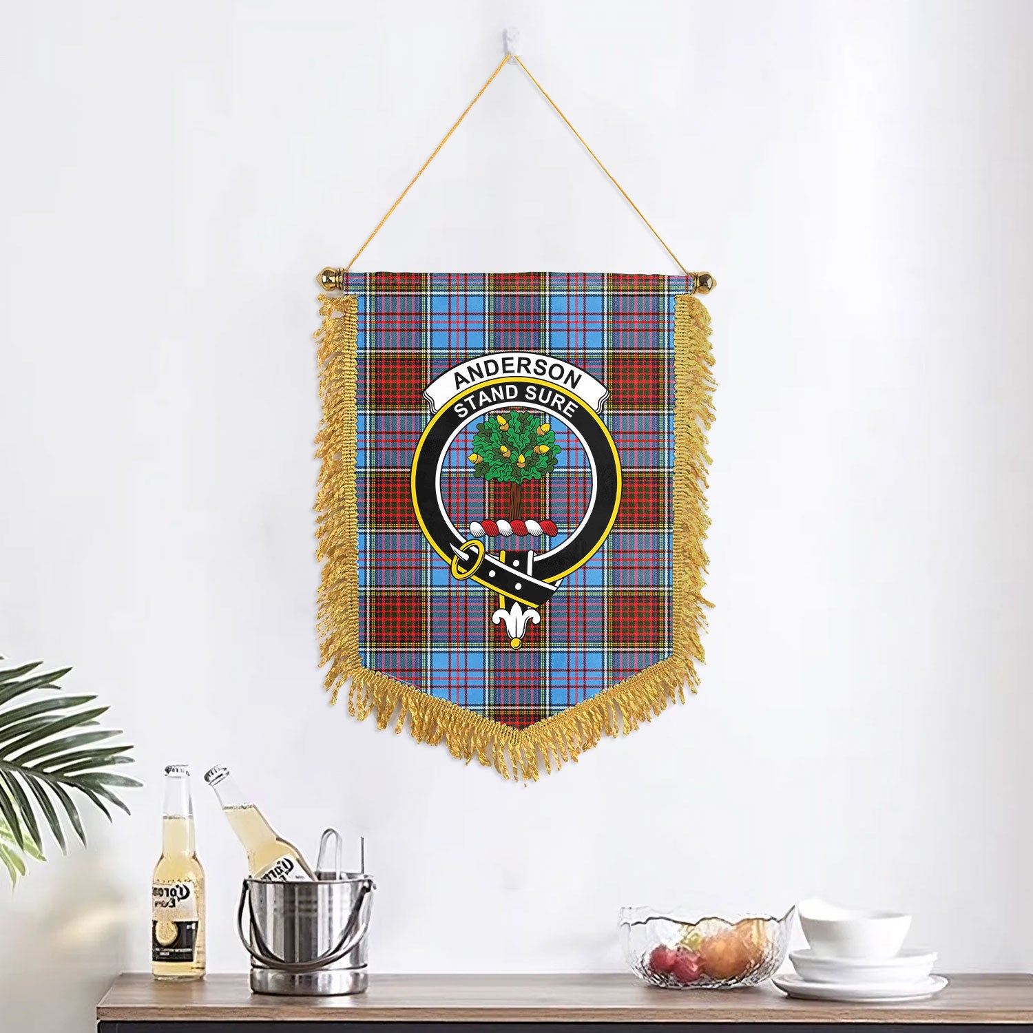 Anderson Modern Tartan Crest Wall Hanging Banner