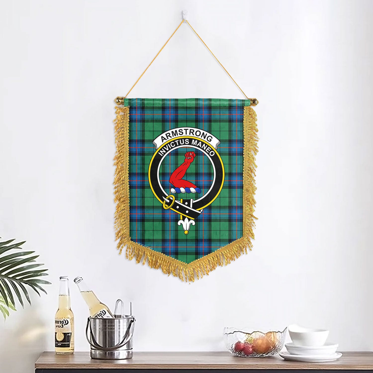 Armstrong Ancient Tartan Crest Wall Hanging Banner