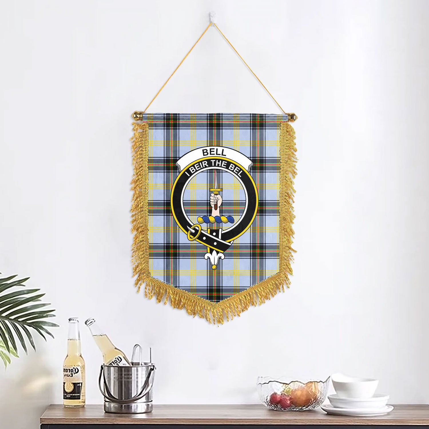 Bell of the Borders Tartan Crest Wall Hanging Banner