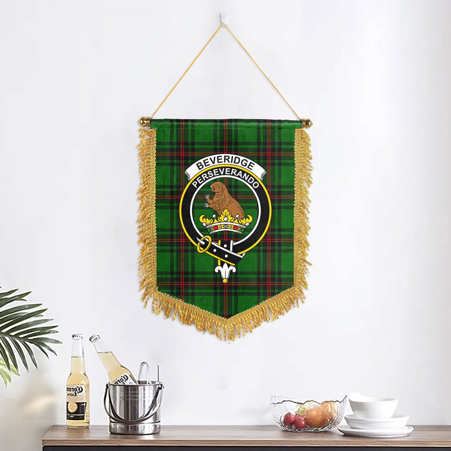 Beveridge Tartan Crest Wall Hanging Banner