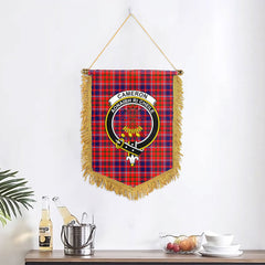 Cameron of Lochiel Modern Tartan Crest Wall Hanging Banner