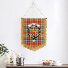 Chattan Tartan Crest Wall Hanging Banner