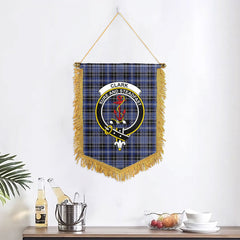 Clark Modern Tartan Crest Wall Hanging Banner