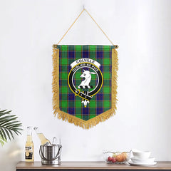 Colville Tartan Crest Wall Hanging Banner